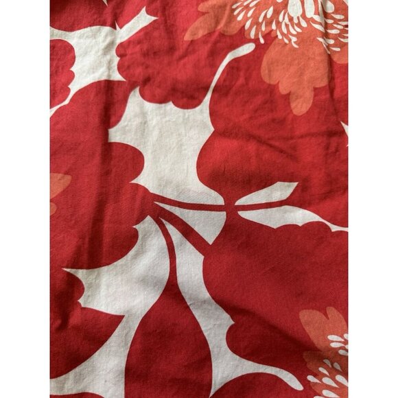 Womens Red Big Floral Print Off Shoulder Ruffle Dress Hawaiian Beach Tropical 1X - Picture 5 of 10